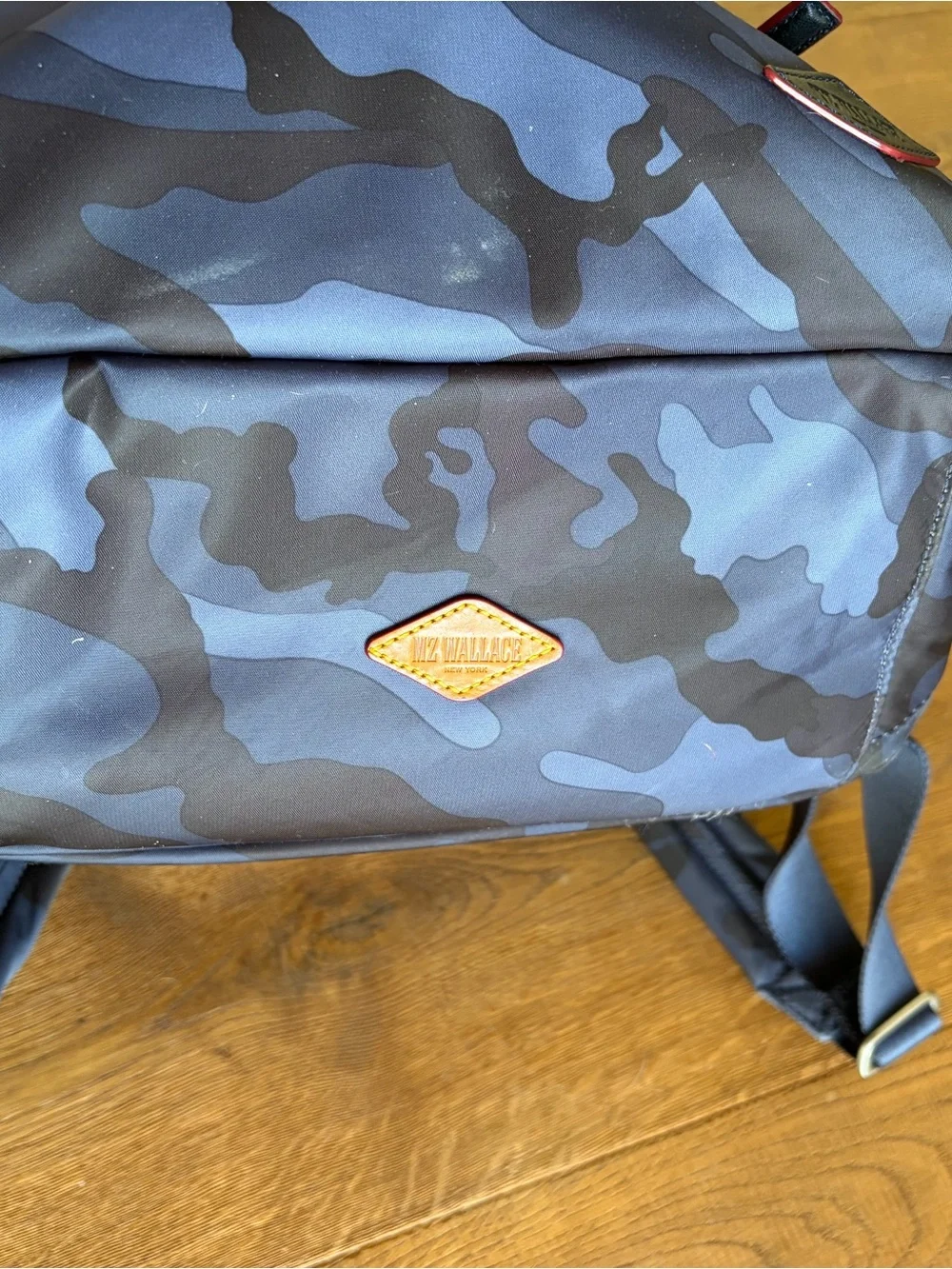 MZ Wallace Blue and Navy Camo Backpack